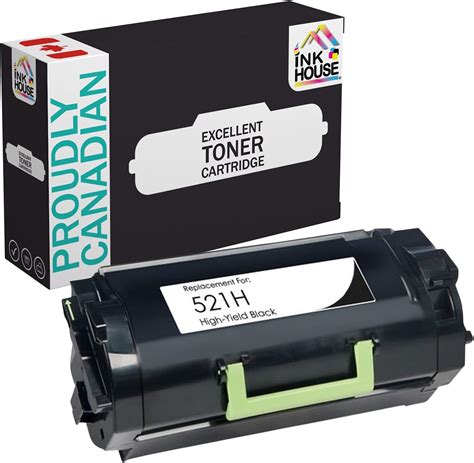 INK HOUSE Compatible For Lexmark 521H 52D1H00 Black Toner Cartridge