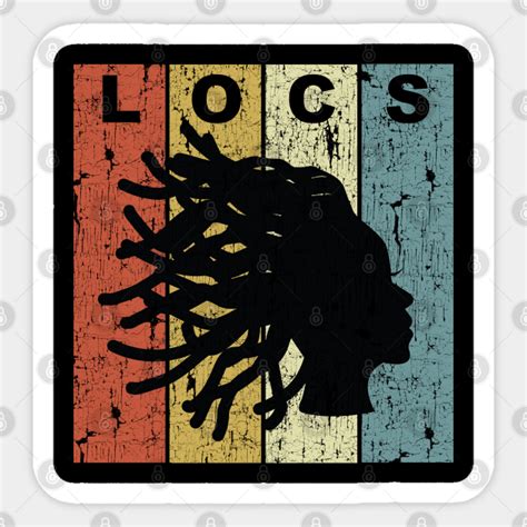 Locs Black Woman Silhouette Locs Sticker Teepublic