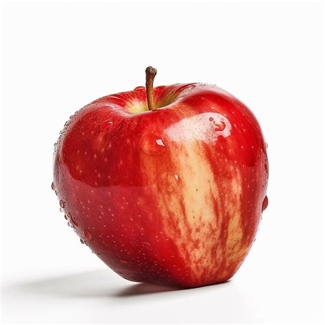 Premium Ai Image Fresh Apple Fruit On White Plain Background