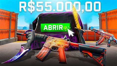 Esse INSCRITO GANHOU R 55 000 00 Em SKINS Abrindo A CAIXA INVISIBLE No