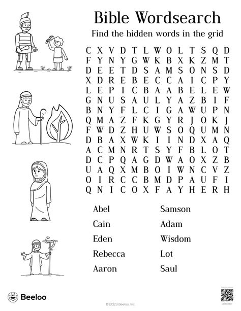 Old Testament Themed Word Searches Beeloo Printables