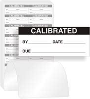 Calibrated Calibration Labels Black On White SKU QC 119 BK150