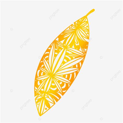 Hollow Leaf Hd Transparent Abstract Creative Leaf Pattern Golden