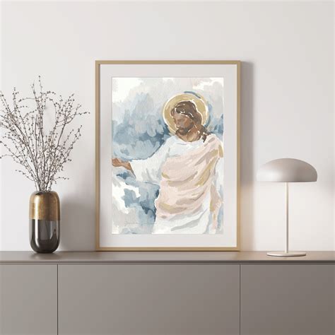 "Abide With Me" Watercolor Jesus Art Print – Jesus is the Christ Prints