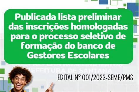 Lista Preliminar De Inscrições Homologadas Para Seleção De Gestores