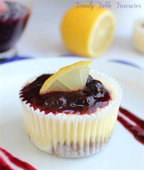 Lemon Cheesecake Cupcakes With Blueberry Sauce Recipe Cheesecake