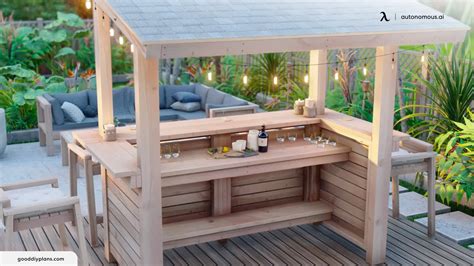 How to Build DIY Outdoor Bar Plans with a Roof?