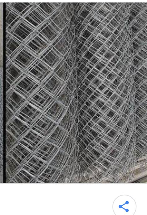 Silver Galvanized Iron Chain Link Fencing Mesh Size 50 X 50 Mm