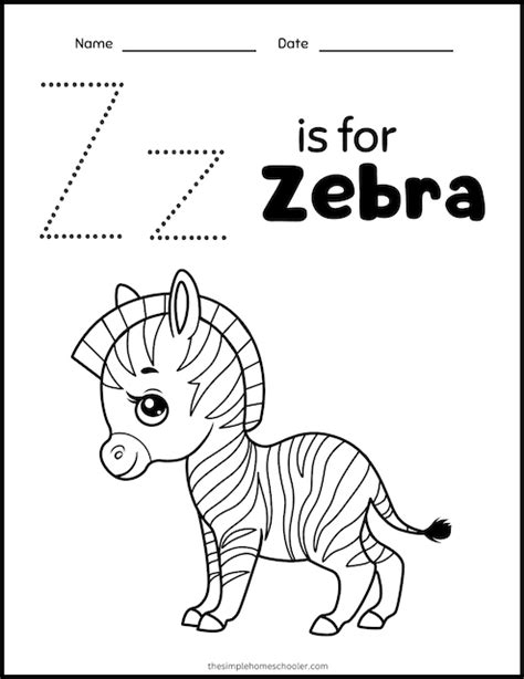 15 Letter Z Worksheets Free And Easy Print The Simple Homeschooler