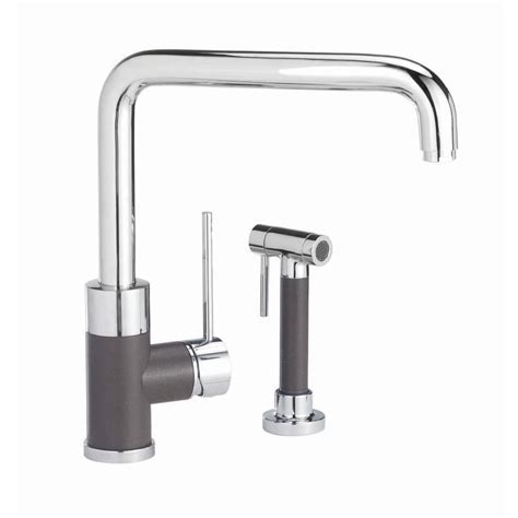 Shop Blanco Purus I Cafe Brown Mix 1 Handle High Arc Kitchen Faucet