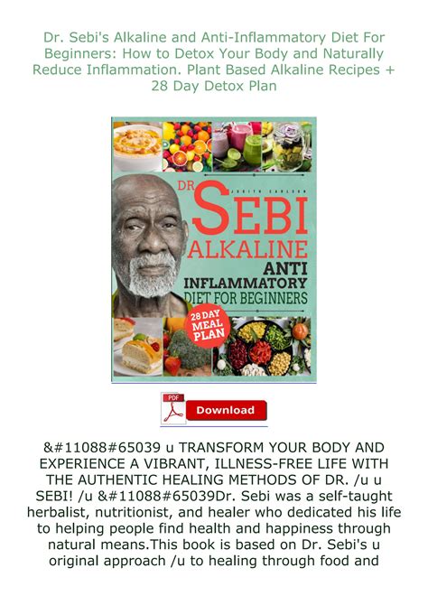 Pdf Dr Sebis Alkaline And Anti Inflammatory Diet For Beginners How