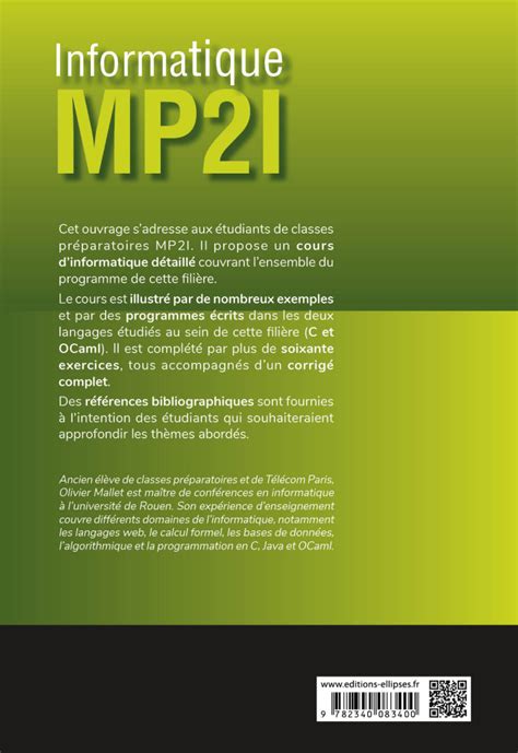 Informatique Mp I Cours Programmes En C Et Ocaml Et Exercices Corrig S