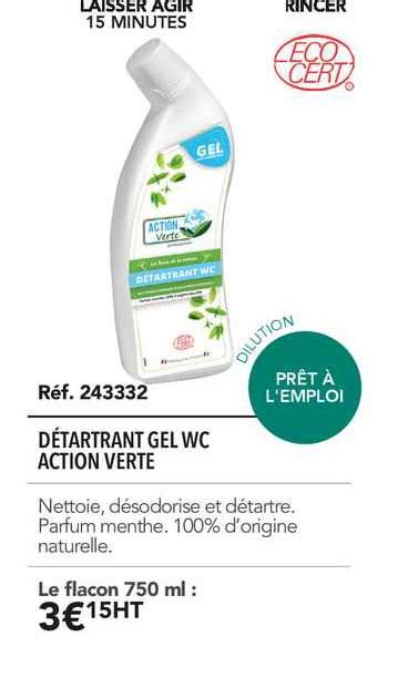 Promo D Tartrant Gel Wc Action Verte Chez Metro Icatalogue Fr