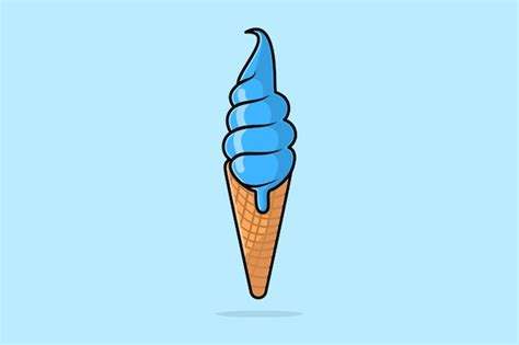 Premium Vector Sweet Melting Ice Cream Cone Cartoon Vector