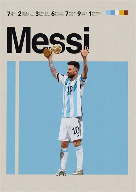 Messi Minimalist Poster Von Antonio Printler