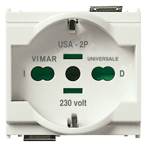 PRESA UNIVERSALE 2P T 16A BIANCO VIW 16210 B Elmax Materiale