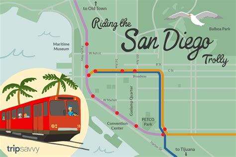 San Diego Trolley Lines And Stops