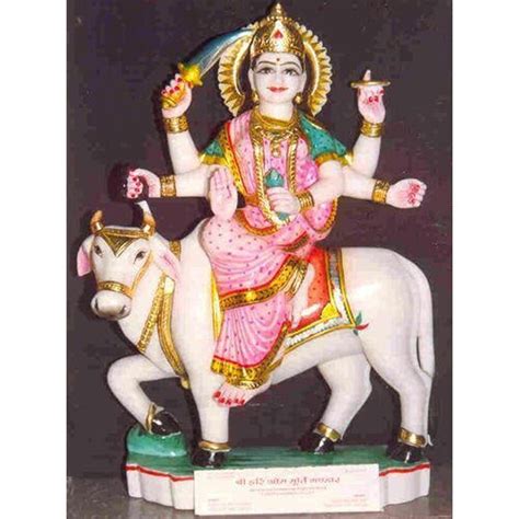 Traditional Hindu Goddess Umiya Marble Statue For Worship Size 2ft