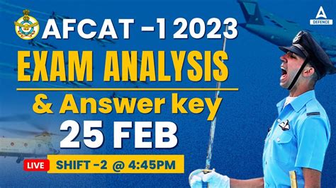 AFCAT 1 2023 Paper Analysis AFCAT 25 Feb Shift 2 Exam Analysis