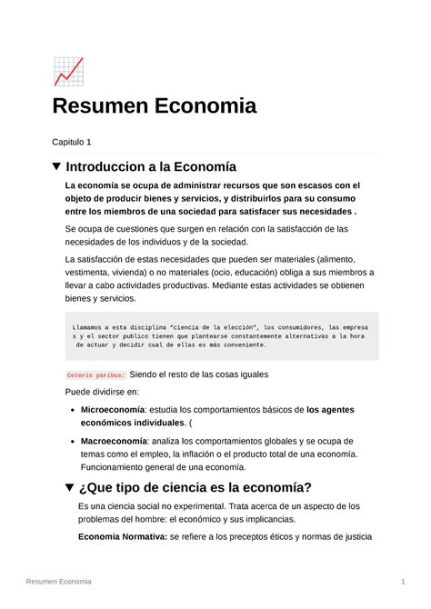 Resumen Economia Primer Parcial Resumen Economia Capitulo 1