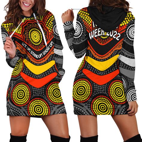 Naidoc Week 2022 Hoodie Dress Aboriginal Get Up Stand Up Show Up Lt13