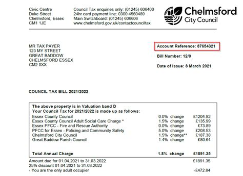 How to find your Council Tax account number