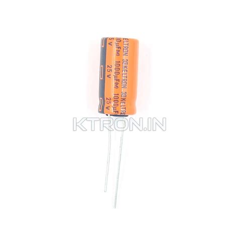 Buy 25V 1000uF Electrolytic Capacitor 10 X 21 Mm KTRON India