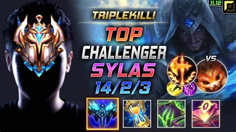 Challenger Sylas TOP vs Gnar 챌린저 탑 사일러스 템트리 룬 만년서리 정복자 サイラス Сайлас