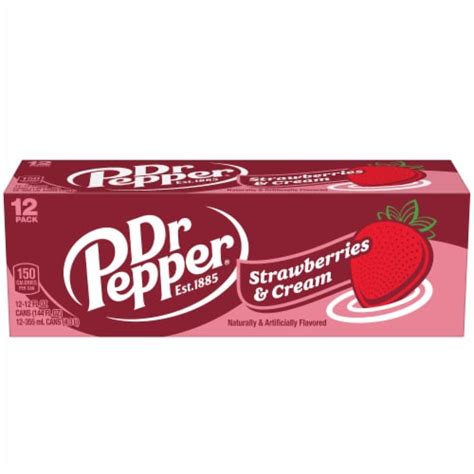 Dr Pepper® Strawberries And Cream Soda Cans 12 Pk 12 Fl Oz Fred Meyer