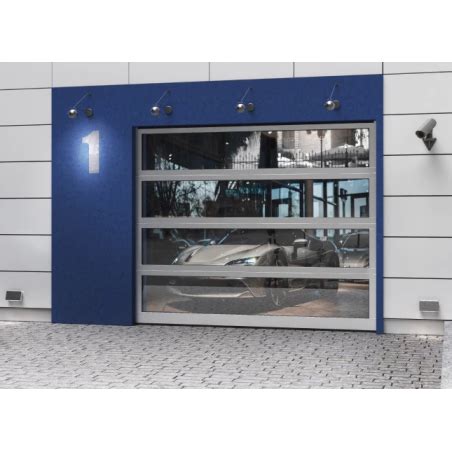 Porte De Garage Sectionnelle ALUTECH Double Vitrage Vitrage Plexiglass