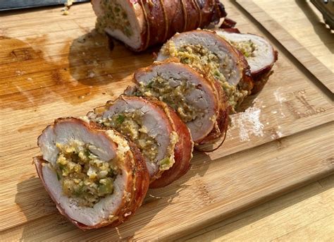 Turkey Roulade With Spicy Cornbread Stuffing Recipe Turkey Smoke