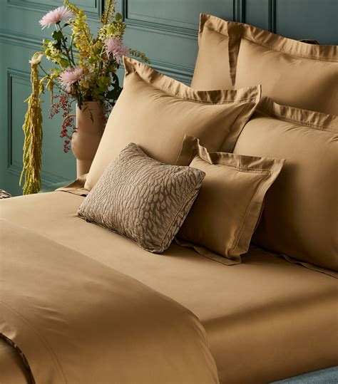 Yves Delorme Brown Triomphe King Fitted Sheet Cm X Cm Harrods Uk