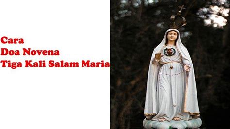 Doa Katolik Untuk Permohonan Cara Doa Novena Tiga Kali Salam Maria