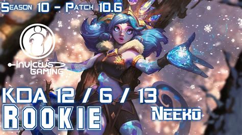 Ig Rookie Neeko Vs Katarina Mid Patch 10 6 Kr Ranked Youtube