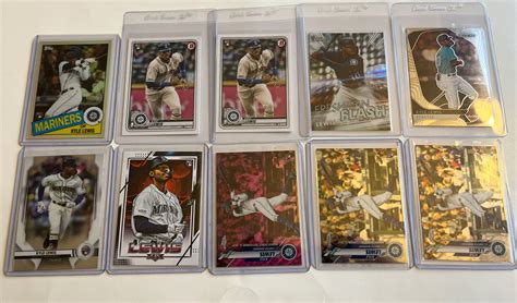 Kyle Lewis Rookie Card Rc Lot Of Topps Chrome Ebay