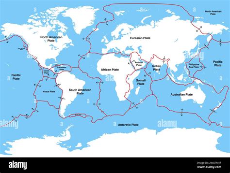 Tectonic Plates Map Hi Res Stock Photography And Images Alamy