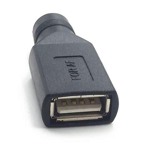 Connector Adapter - Regular USB Type-A Female Socket - 5.5mm x 2.1mm ...