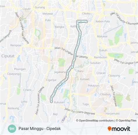 Rute H Jadwal Pemberhentian Peta Pasar Minggu Diperbarui