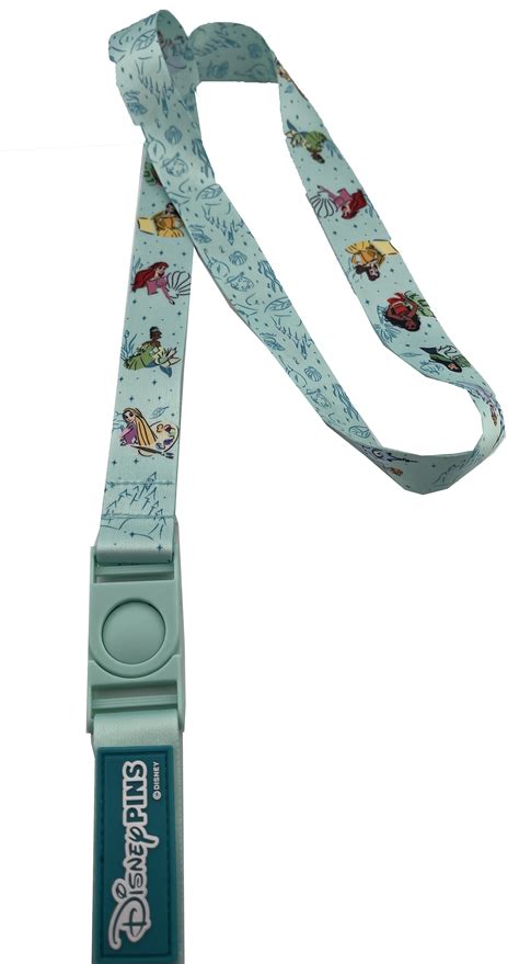 Disney Reversible Pin Lanyard Disney Princesses Blue