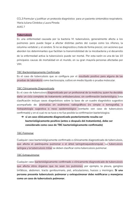 Ccl Tos Caso Cl Nico Caso Tos Ccl Formular Y Justi Car Un