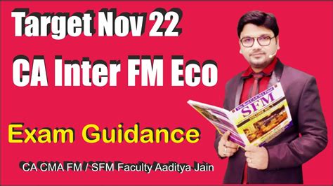 Target Nov 2022 CA Inter FM Eco Exam CA Inter FM Eco Exam Revision