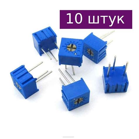 Резистор подстроечный (потенциометр) 3362P-1-204 200 кОм, 10 шт ...