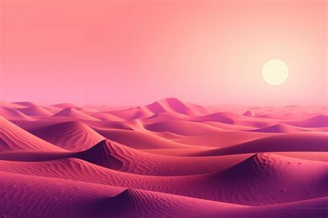 Premium Ai Image Pink Sahara Desert