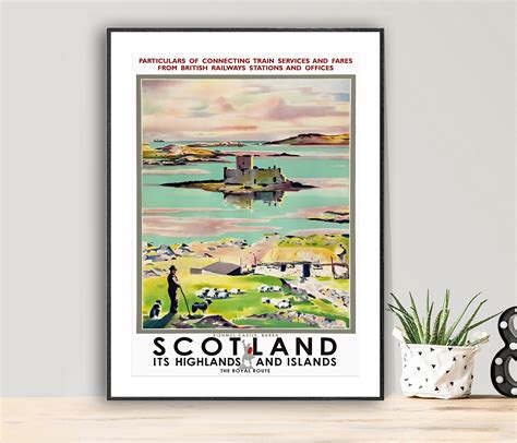 Scotland Vintage Travel Poster Poster Paper or Canvas Print - Etsy