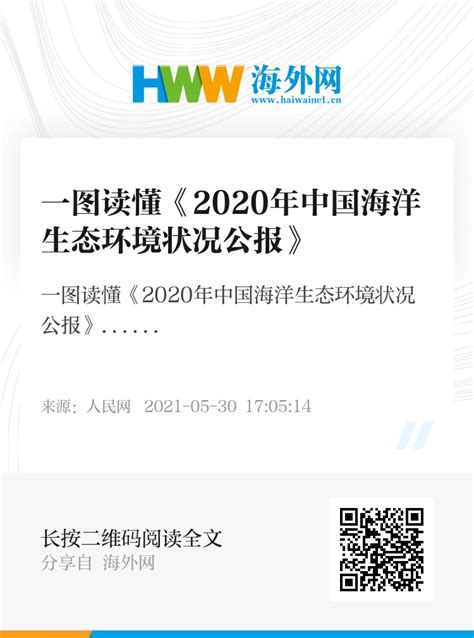 一图读懂《2020年中国海洋生态环境状况公报》 新时代 海外网