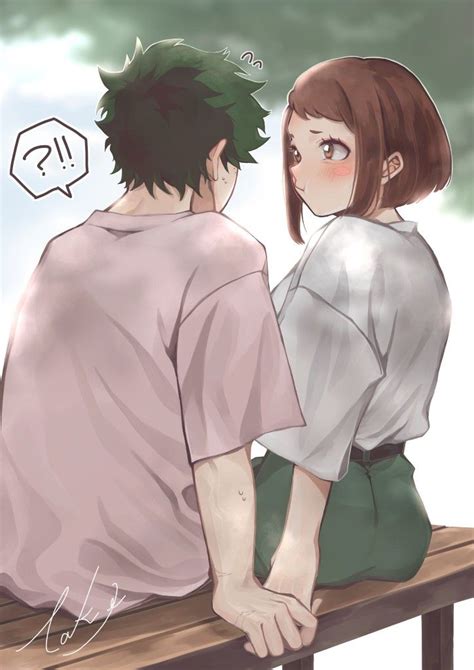 Izuku Y Ochako Parejas De Anime Personajes De Anime Spiderman Dibujos Animados