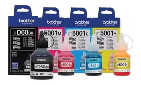 Tintas Brother Btd60bk Bt5001mcy Originales Pack 4u Cuotas Sin