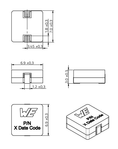 WE HCI SMT Flat Wire High Current Inductor Passive Components Würth