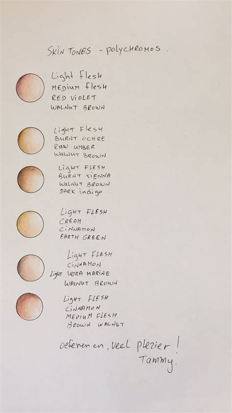 My Skin Tones Pallet With Faber Castell Polychromos Pencils Color