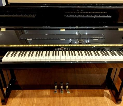 Schimmel C Tt Twintone Silent Upright Piano In Black Polyester